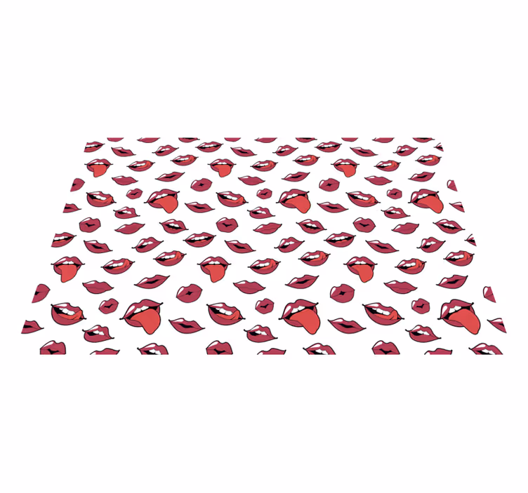 Pop art lepper ungdom vinyl teppe - Tenstickers