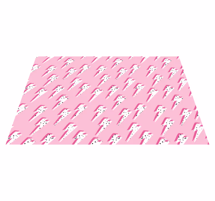 Rosa lynmønster Vinyl teppe flere barn - Tenstickers