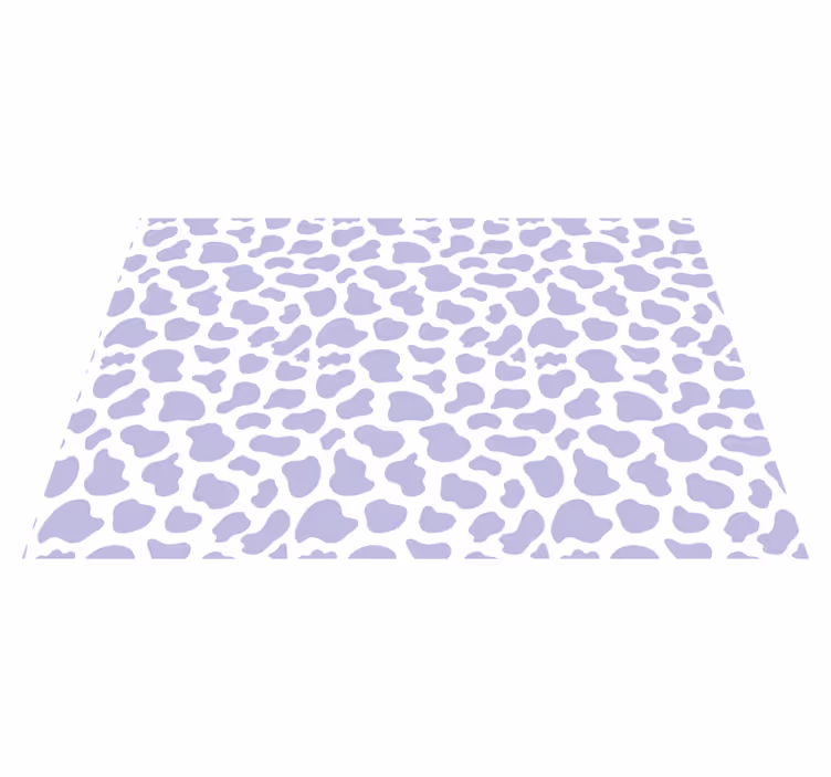 Lilla ku-trykk vinyl teppe dyreavtrykk - Tenstickers