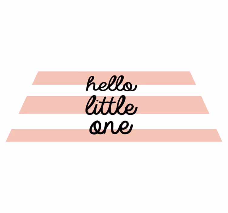 Barnehage stripete hilsen vinyl teppe baby - Tenstickers