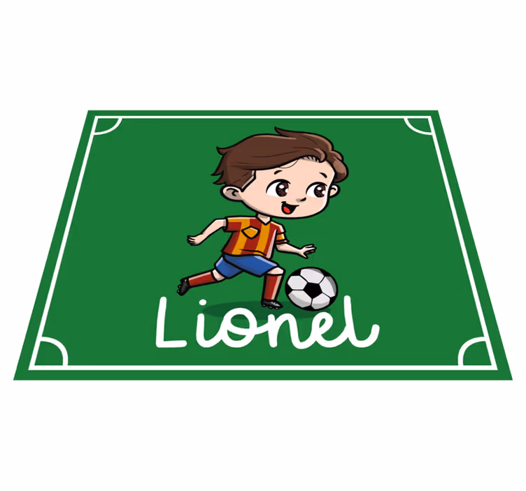 Tilpassbar fotball egent navn vinylteppe - Tenstickers