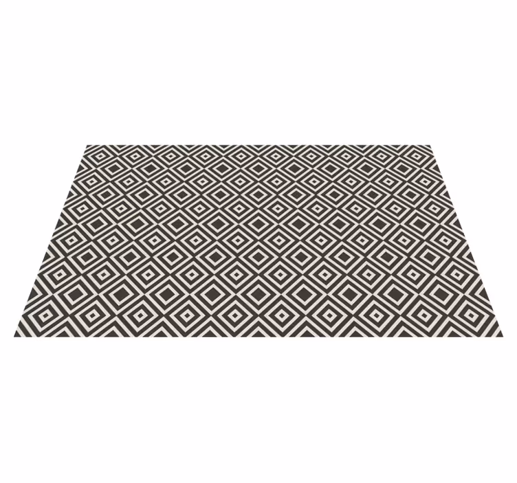 Diamantmønstret motiv vinyl teppe geometrisk - Tenstickers