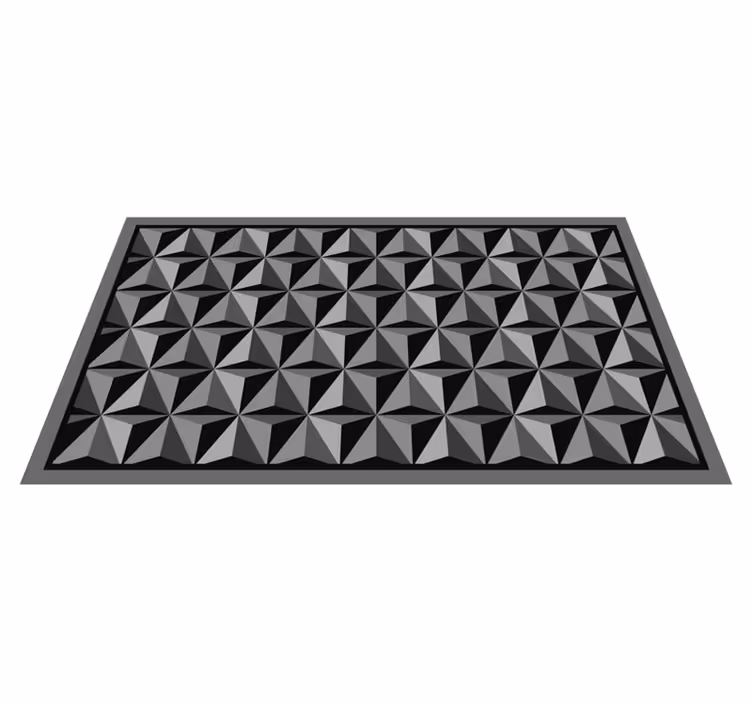 Geometrisk trekant grå mønster vinyl teppe geometrisk - Tenstickers