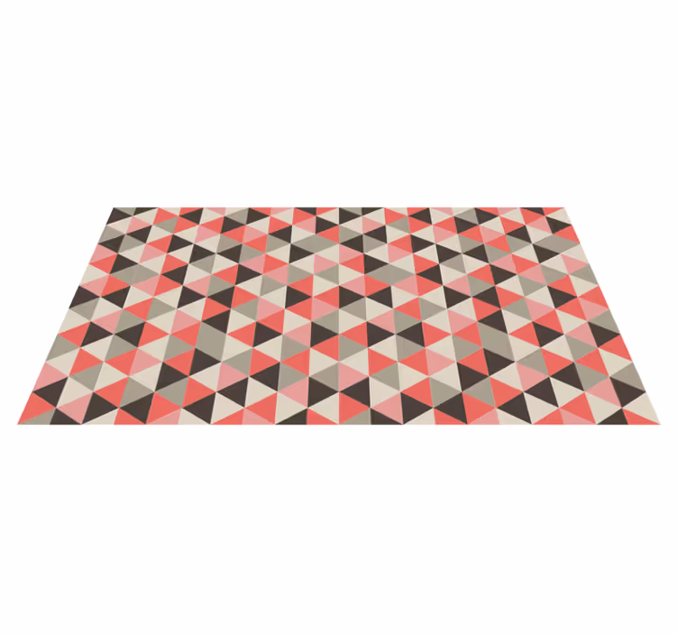 Kubistisk trekantet rekke vinyl teppe geometrisk - Tenstickers