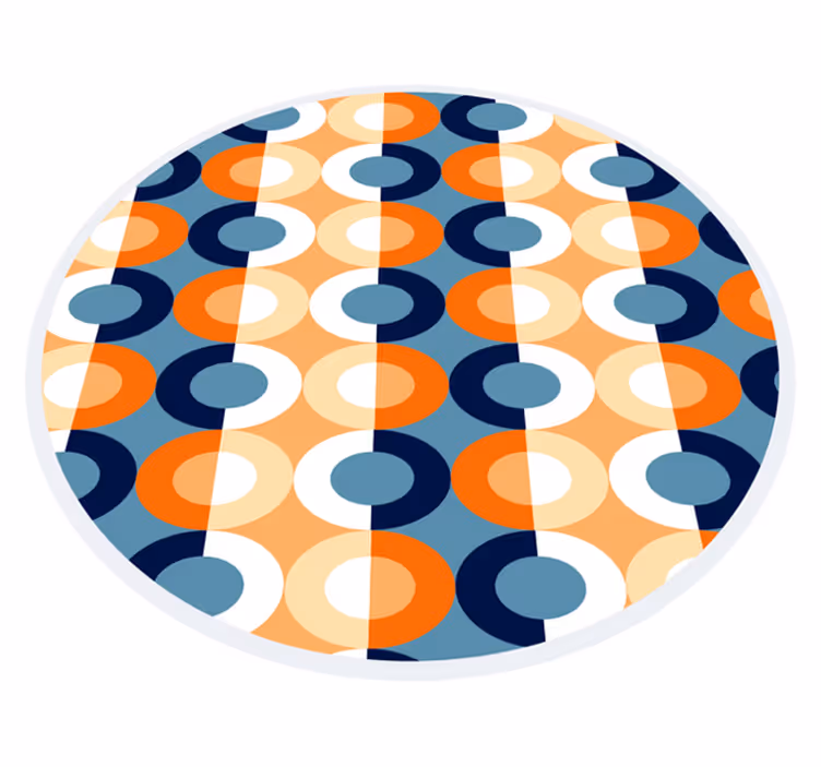 Sirkulær geometri vinyl teppe geometrisk - Tenstickers