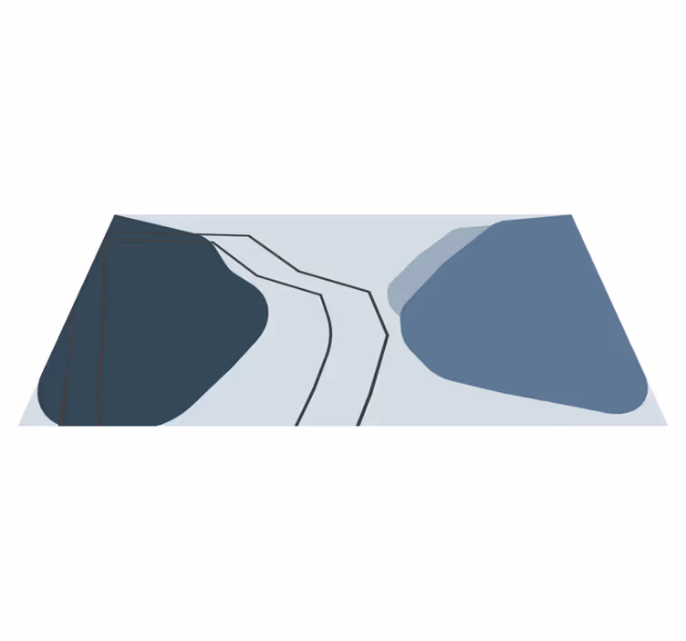 Abstrakte konturlinjer vinyl teppe geometrisk - Tenstickers