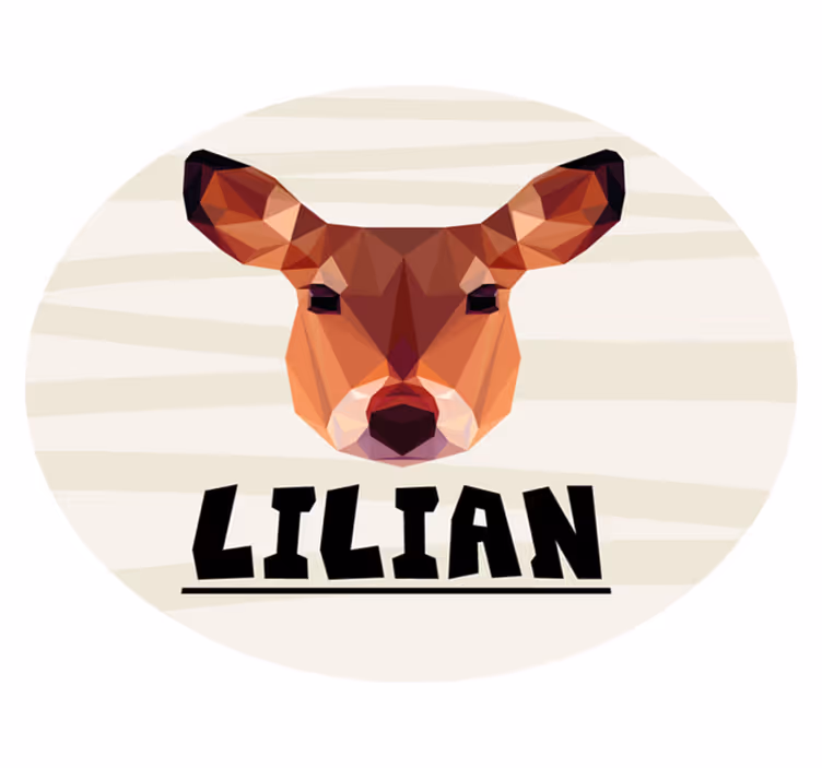Tilpassbar hjort vinyl teppe med navn - Tenstickers