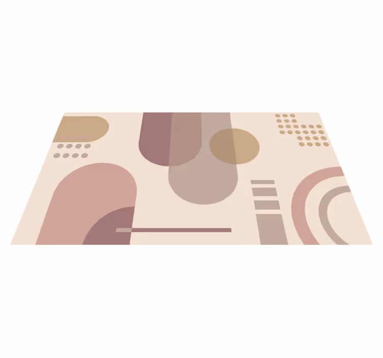 Geometriske former harmoni vinyl teppe geometrisk - Tenstickers
