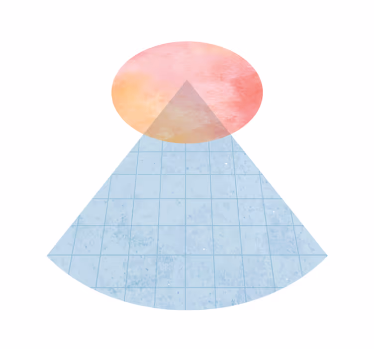 Geometrisk gradient trekant vinyl teppe minimalistisk - Tenstickers