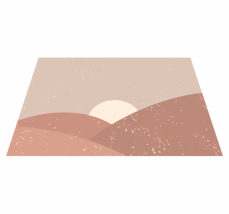 Abstrakt landskap vinyl teppe minimalistisk - Tenstickers