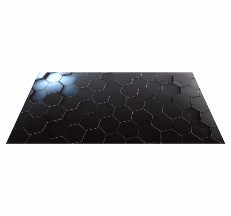 Grå ombre geometriske paneler vinyl teppe geometrisk - Tenstickers