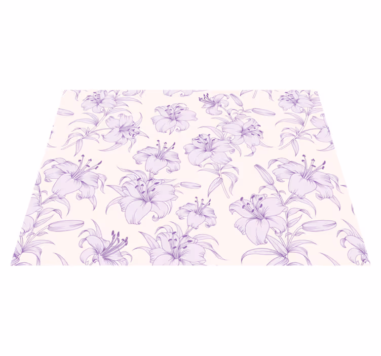 Syrin blomstermønster vinyl teppe blomster og planter - Tenstickers