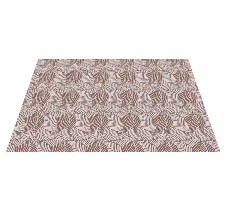 Terrakotta blader vinyl teppe natur - Tenstickers