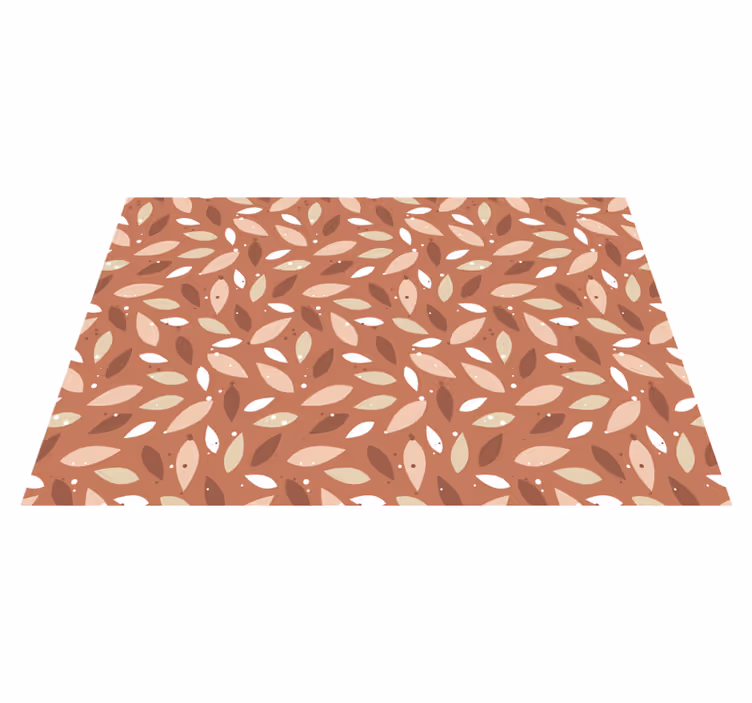 Bladmønster vinyl teppe blomster og planter - Tenstickers