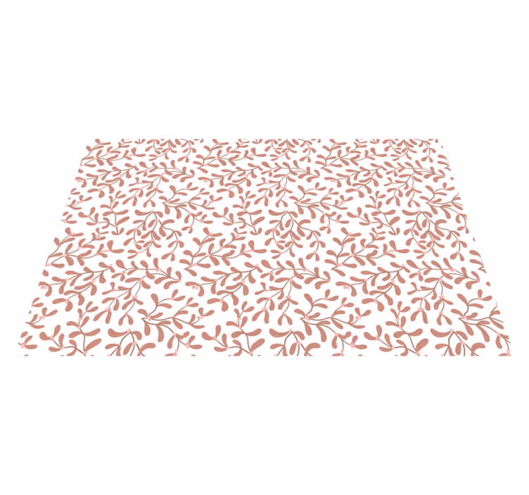 Elegant bladkonsept vinyl teppe blomster og planter - Tenstickers
