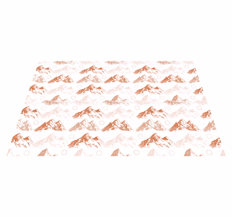 Terracotta fjellmønster vinyl teppe natur - Tenstickers