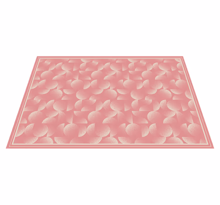 Pastell halvsirkler med kantlinjer vinyl teppe geometrisk - Tenstickers