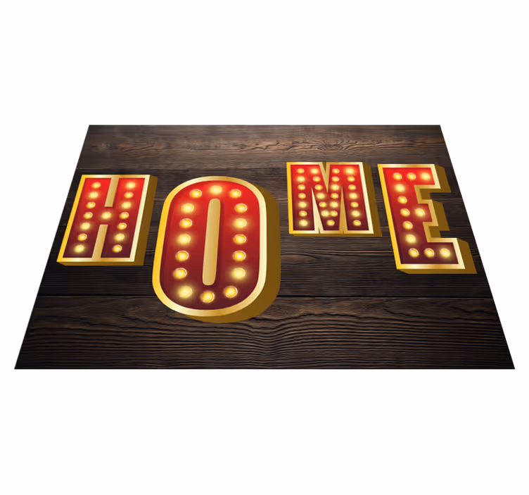 Opplyst hjemmeskilt vinyl teppe mottak - Tenstickers