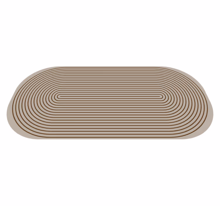 Konturlinjer Vinyl teppe striper - Tenstickers