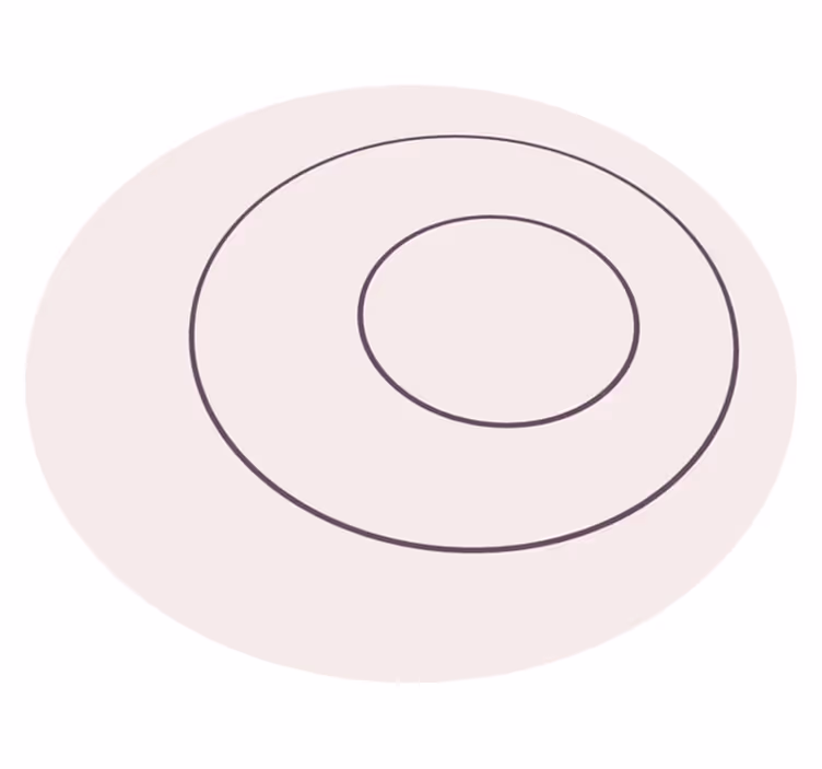 Minimalistisk sirkulær vinylteppe - Tenstickers