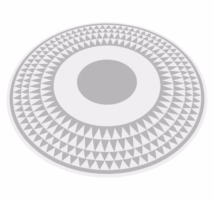 Konsentriske sirkler mønster vinyl teppe geometrisk - Tenstickers