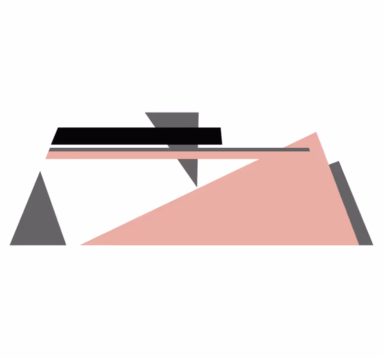 Minimalistiske trekanter vinyl teppe minimalistisk - Tenstickers