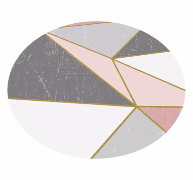Geometriske marmorformer vinyl teppe geometrisk - Tenstickers