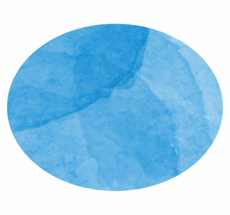 Abstrakt Blå Sirkulær Design minimalistiske vinylteppe - Tenstickers