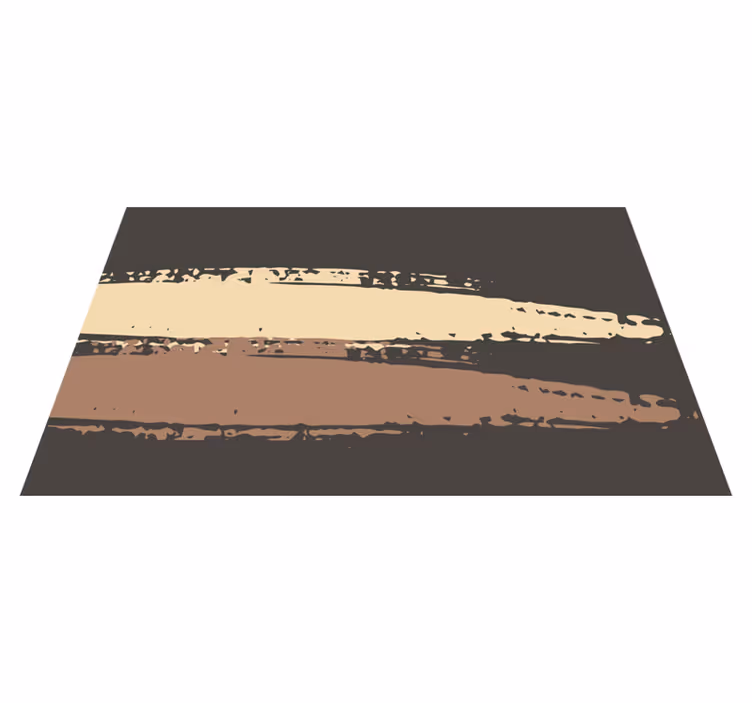Abstrakt teksturert stripe vinyl teppe brun - Tenstickers