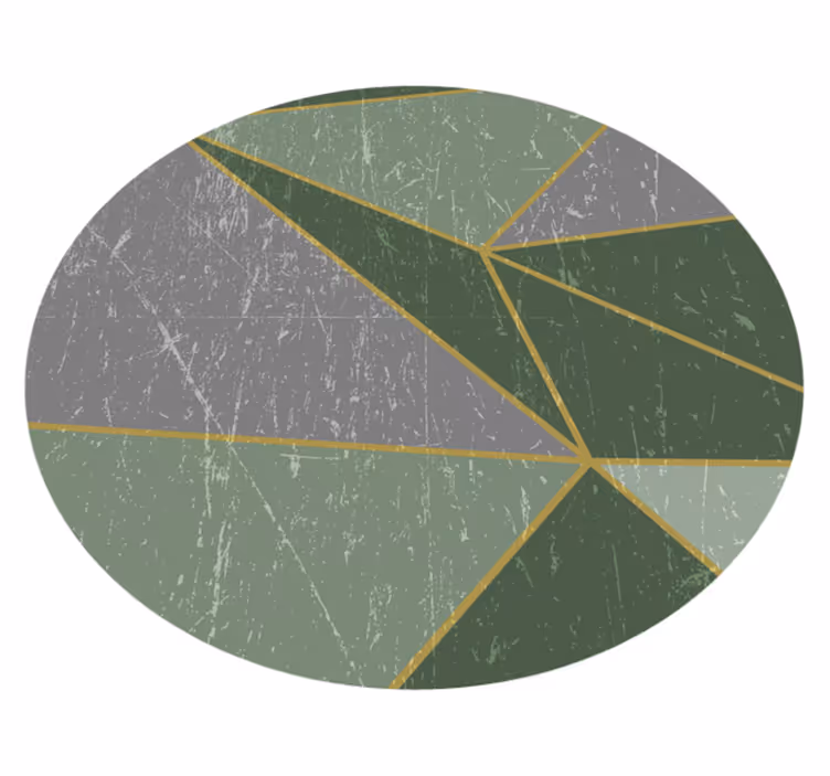 Geometrisk mønstret sirkel geometriske vinyl teppe - Tenstickers