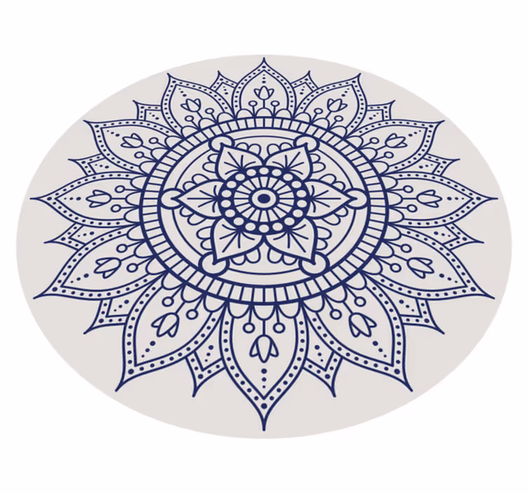 Geometrisk blå stjernemønster vinylteppe - Tenstickers