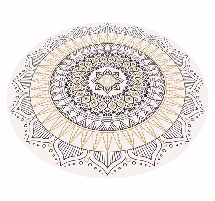 Mandala midtpunkt vinyl teppe mandala - Tenstickers