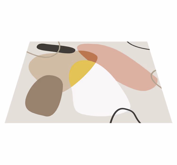 Abstrakte former vinyl teppe geometrisk - Tenstickers