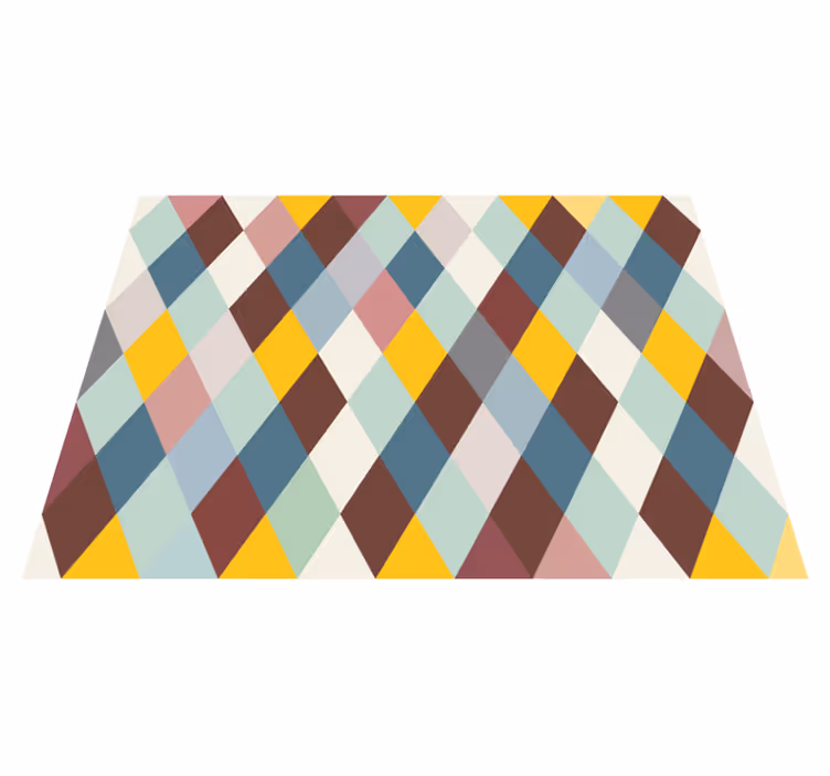 Geometrisk mønstret gulvbelegg geometriske vinyl teppe - Tenstickers