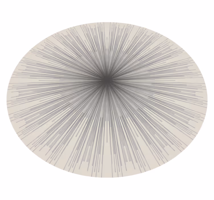 Geometrisk Burst rundt design minimalistiske vinylteppe - Tenstickers