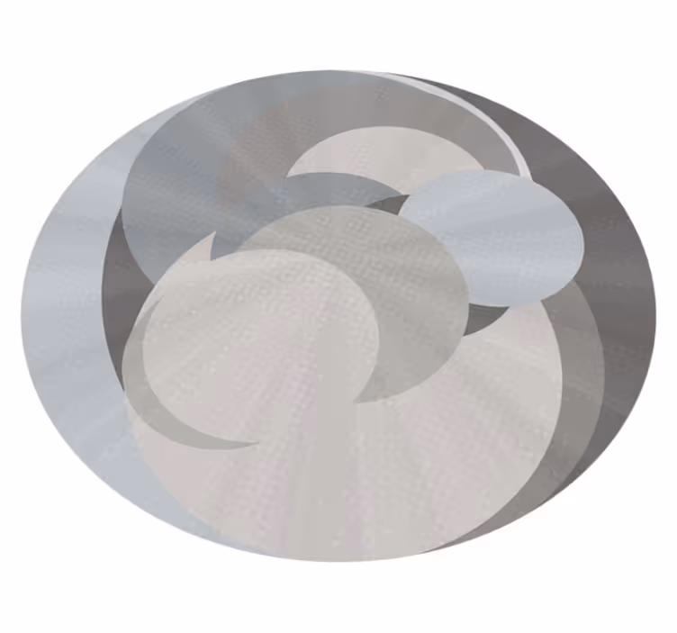 Overlappende sirkler illusjon vinyl teppe geometrisk - Tenstickers