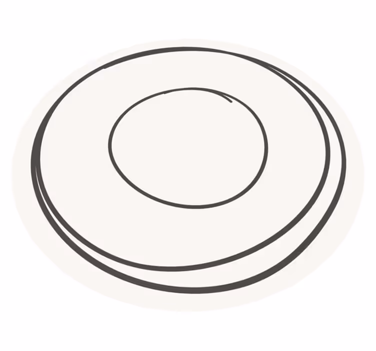 Konsentriske sirkler vinyl teppe minimalistisk - Tenstickers