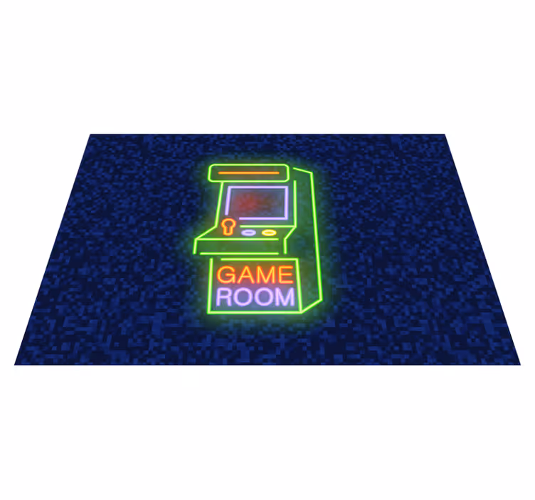 Neon spillrom vinyl teppe sagn og tekster - Tenstickers