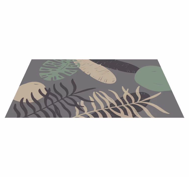 Botanisk blad mønsterdesign blomst vinyltepper - Tenstickers
