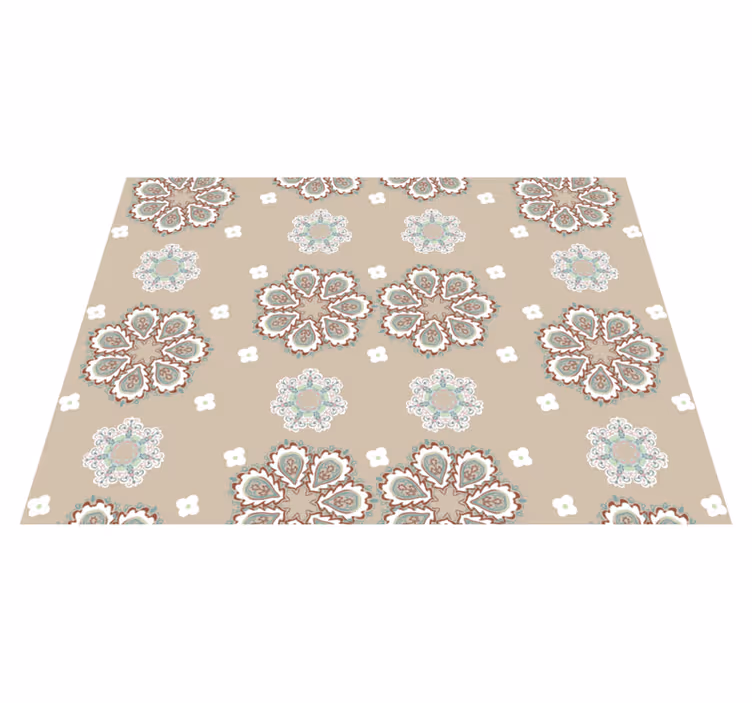 Mosaikk Blomstrende elegant mønster vinyltepper - Tenstickers