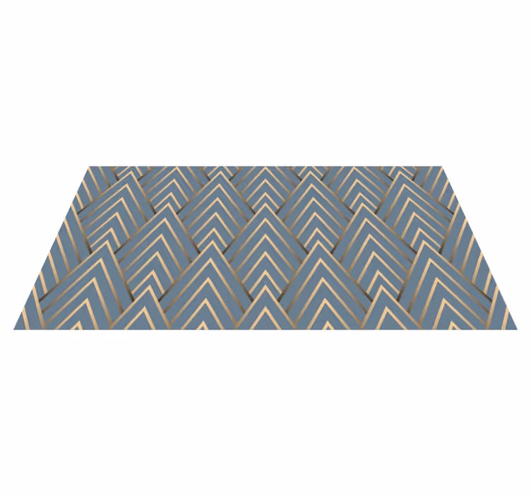 Geometrisk Chevron-mønster vinyl teppe - Tenstickers