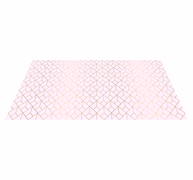 Geometrisk kube mønster vinyl teppe - Tenstickers