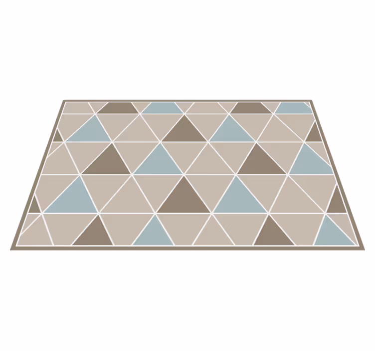Beige farge trekant vinyl teppe nordisk - Tenstickers