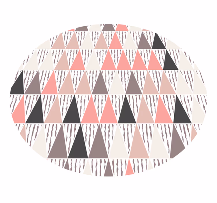 Fargetrekanter mønster vinyl teppe nordisk - Tenstickers