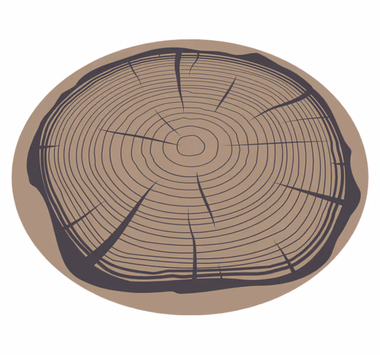 Trestamme vinyl teppe natur - Tenstickers