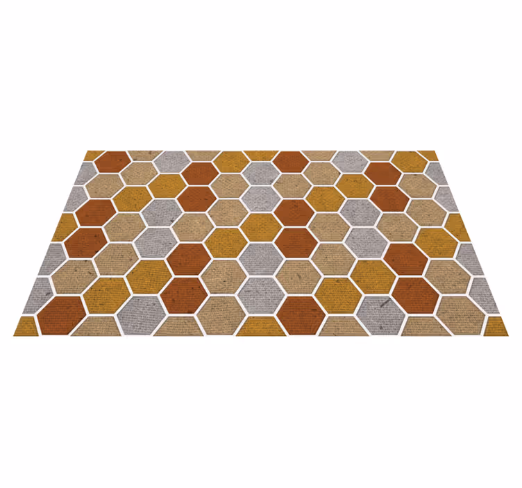 Honningkaketekstur vinyl teppe geometrisk - Tenstickers