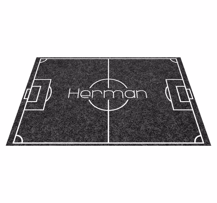 Fotballbane med navn vinyl teppe spill - Tenstickers