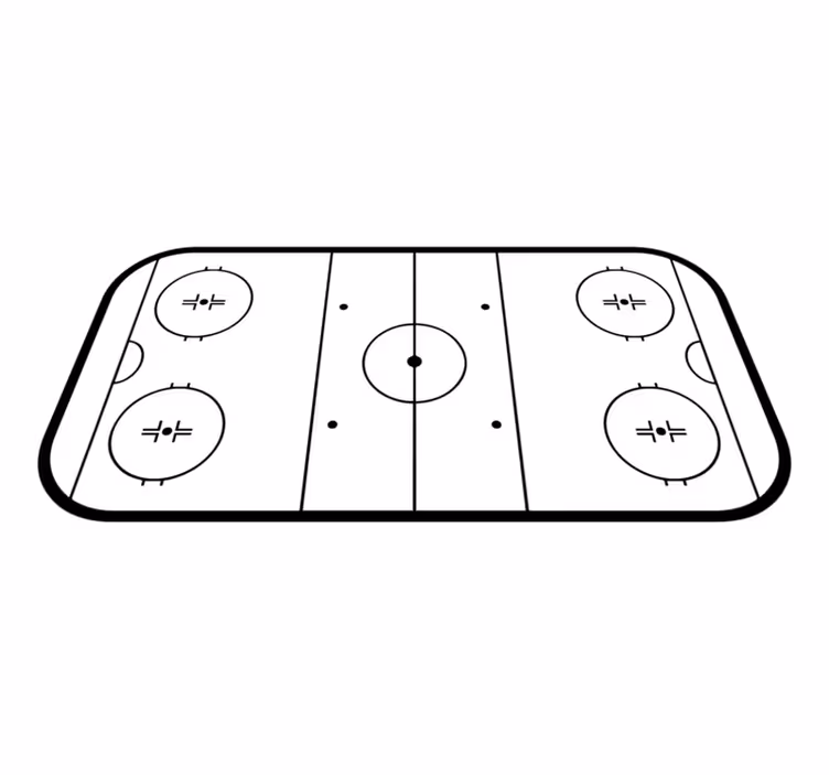 Ishockeybane vinyl teppe spill - Tenstickers