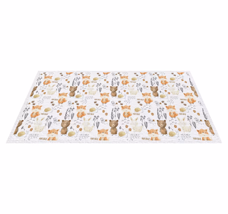 Glade dyrevenner vinyl teppe spedbarn - Tenstickers