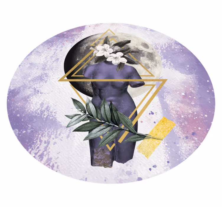 Digital collage moderne vinyl teppe - Tenstickers